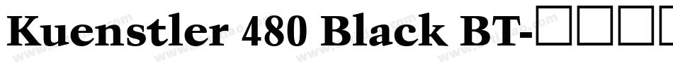 Kuenstler 480 Black BT字体转换